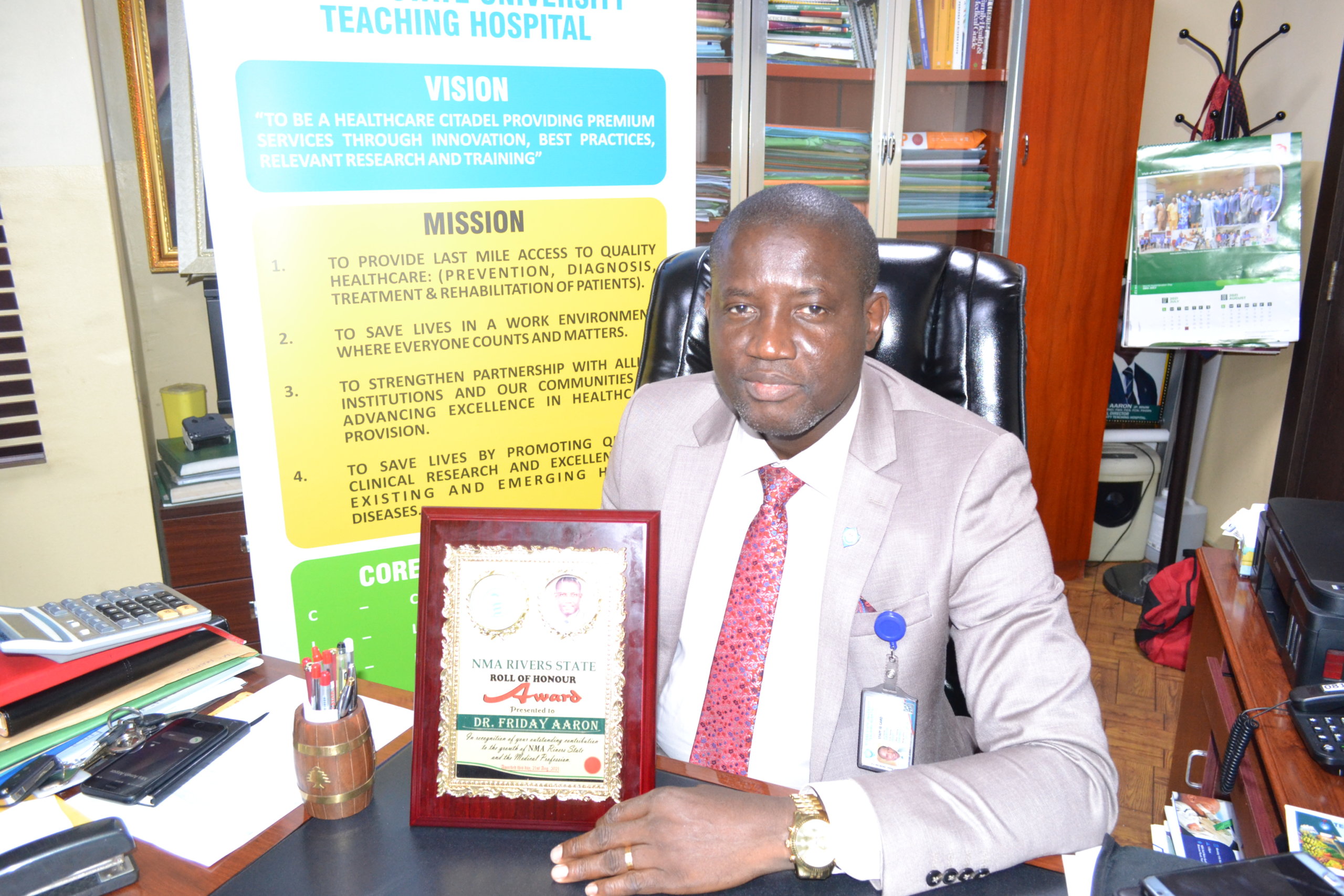 NMA ROLL OF HONOUR AWARD PRESENTED TO THE CHIEF MEDICAL DIRECTOR